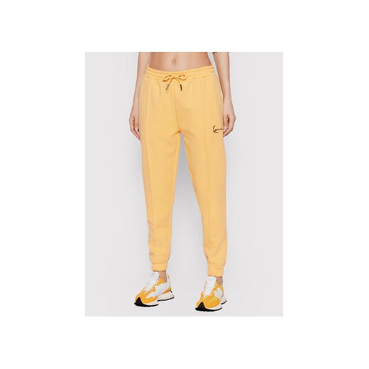 Karl Kani Spodnie dresowe Small Signature 6103026 Pomarańczowy Regular Fit ze sklepu MODIVO w kategorii Spodnie damskie - zdjęcie 168540494