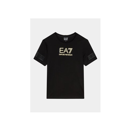 EA7 Emporio Armani T-Shirt 6RBT68 BJ02Z 0200 Czarny Regular Fit ze sklepu MODIVO w kategorii T-shirty chłopięce - zdjęcie 168540853
