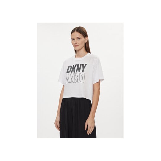 DKNY Sport T-Shirt DP2T8559 Biały Relaxed Fit ze sklepu MODIVO w kategorii Bluzki damskie - zdjęcie 168540932