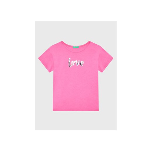 United Colors Of Benetton T-Shirt 3096C10AS Różowy Regular Fit United Colors Of Benetton 150 MODIVO