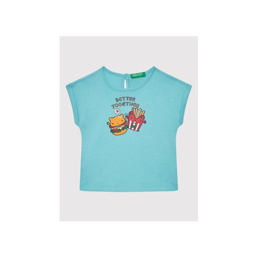 United Colors Of Benetton T-Shirt 3096G102W Niebieski Regular Fit ze sklepu MODIVO w kategorii Koszulki niemowlęce - zdjęcie 168541090