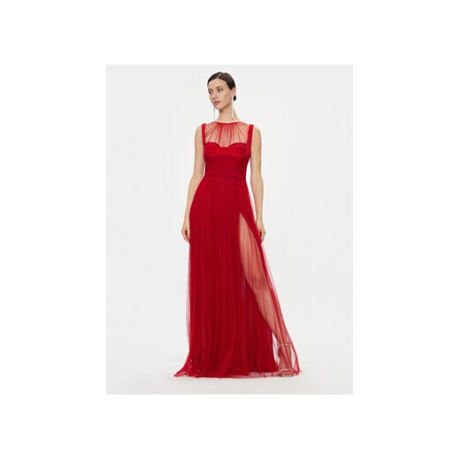 Elisabetta Franchi Sukienka wieczorowa AB-400-36E2-V890 Czerwony Regular Fit ze sklepu MODIVO w kategorii Sukienki - zdjęcie 168541181