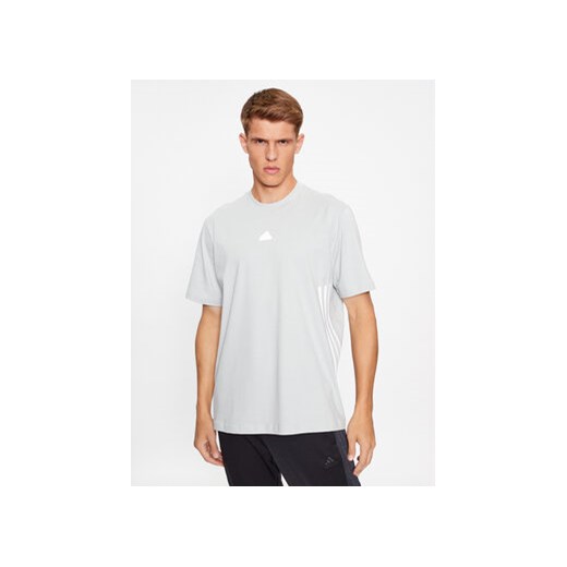 adidas T-Shirt Future Icons 3-Stripes IN1616 Szary Loose Fit ze sklepu MODIVO w kategorii T-shirty męskie - zdjęcie 168541183