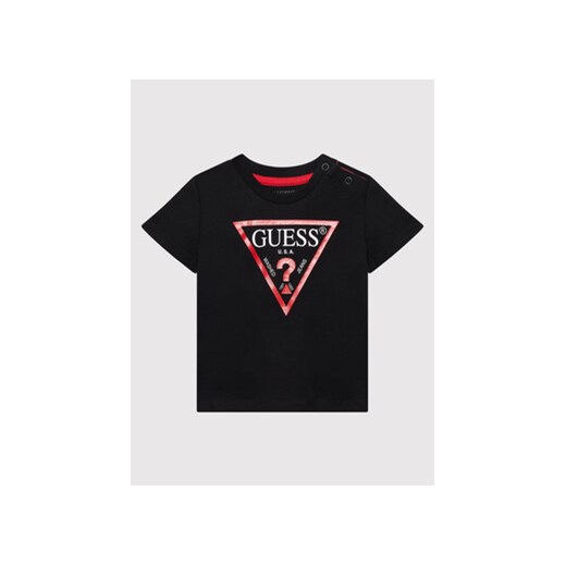 Guess T-Shirt N73I55 K8HM0 Czarny Regular Fit ze sklepu MODIVO w kategorii T-shirty chłopięce - zdjęcie 168541261