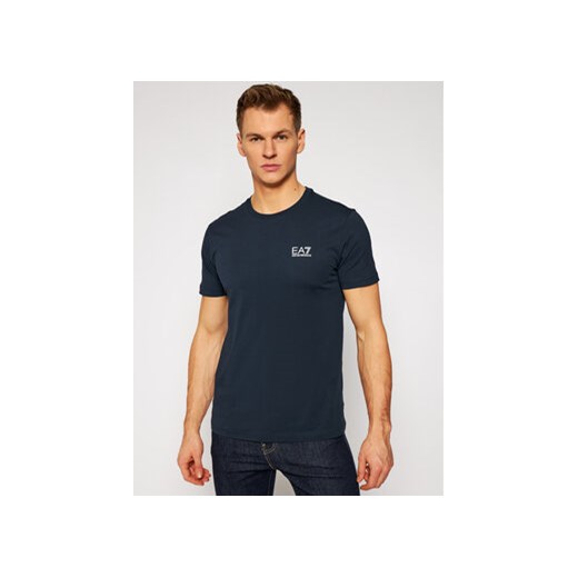 EA7 Emporio Armani T-Shirt 8NPT51 PJM9Z 1578 Granatowy Regular Fit ze sklepu MODIVO w kategorii T-shirty męskie - zdjęcie 168541432