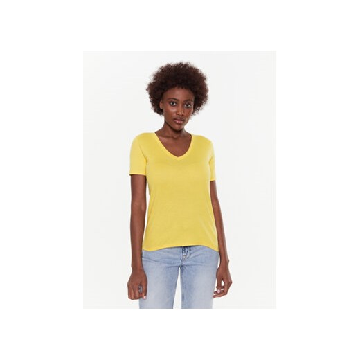 United Colors Of Benetton T-Shirt 3GA2E4230 Żółty Regular Fit ze sklepu MODIVO w kategorii Bluzki damskie - zdjęcie 168541943