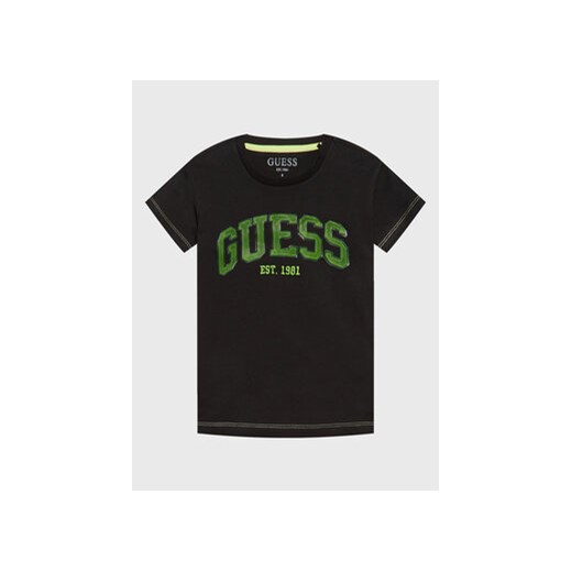 Guess T-Shirt N3RI07 K8HM3 Czarny Regular Fit ze sklepu MODIVO w kategorii T-shirty chłopięce - zdjęcie 168542024