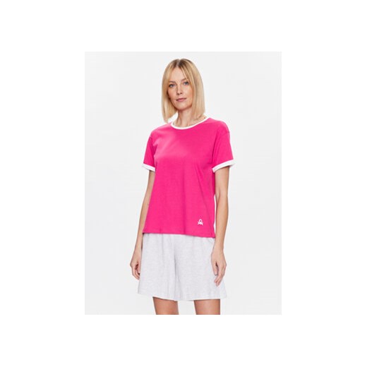 United Colors Of Benetton Piżama 3BVG3P01V Różowy Regular Fit ze sklepu MODIVO w kategorii Piżamy damskie - zdjęcie 168542042