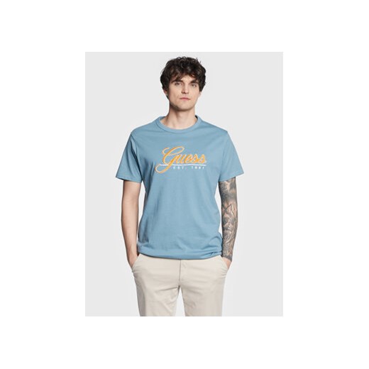 Guess T-Shirt 3D Embro M3GI25 K8FQ4 Niebieski Regular Fit ze sklepu MODIVO w kategorii T-shirty męskie - zdjęcie 168542103