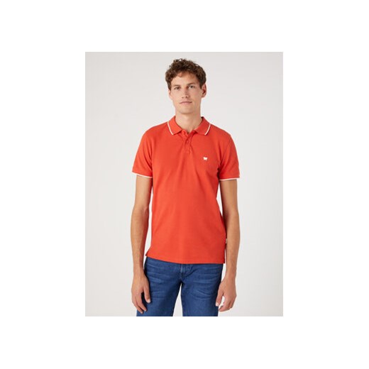 Wrangler Polo W7BHK4R41 112330857 Pomarańczowy Regular Fit ze sklepu MODIVO w kategorii T-shirty męskie - zdjęcie 168542560