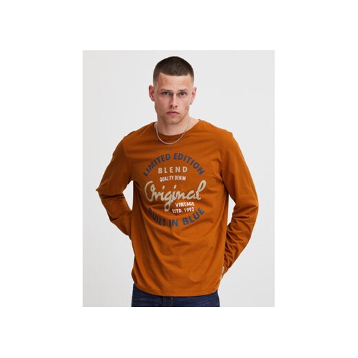 Blend Longsleeve 20715771 Pomarańczowy Regular Fit ze sklepu MODIVO w kategorii T-shirty męskie - zdjęcie 168543453