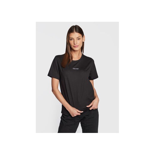 Calvin Klein T-Shirt Micro Logo K20K205454 Czarny Regular Fit ze sklepu MODIVO w kategorii Bluzki damskie - zdjęcie 168543514