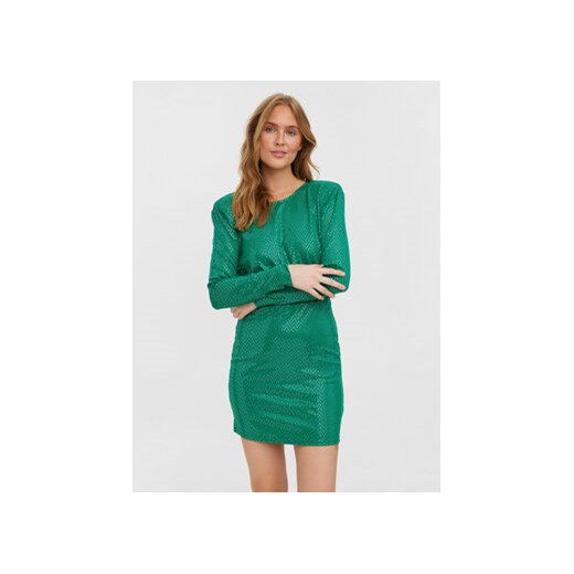 Vero Moda Sukienka koktajlowa Kalla 10277421 Zielony Slim Fit ze sklepu MODIVO w kategorii Sukienki - zdjęcie 168543914