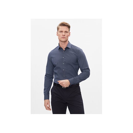 Calvin Klein Koszula K10K112311 Granatowy Slim Fit ze sklepu MODIVO w kategorii Koszule męskie - zdjęcie 168543921