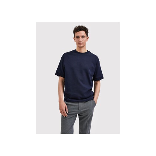 Selected Homme T-Shirt Corton 16085663 Granatowy Oversize ze sklepu MODIVO w kategorii T-shirty męskie - zdjęcie 168544602