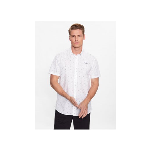 Pepe Jeans Koszula Lindenberg PM307771 Biały Regular Fit ze sklepu MODIVO w kategorii Koszule męskie - zdjęcie 168544962