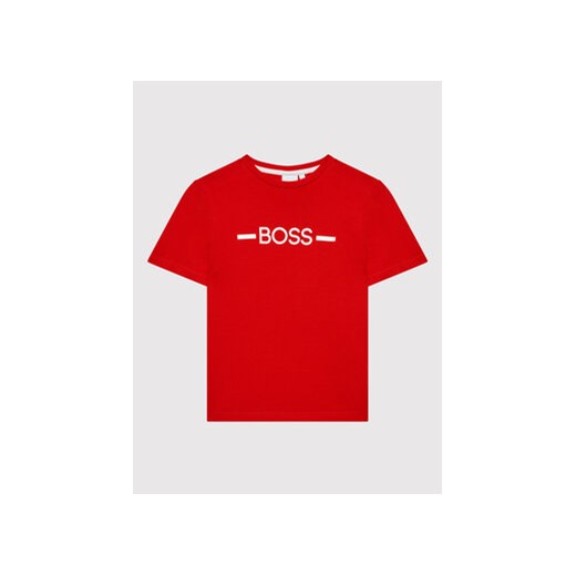 Boss T-Shirt J25N29 S Czerwony Regular Fit 10Y MODIVO