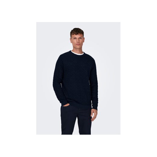 Only & Sons Sweter 22026559 Granatowy Regular Fit ze sklepu MODIVO w kategorii Swetry męskie - zdjęcie 168545304