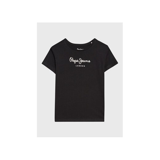 Pepe Jeans T-Shirt Wenda PG502960 Czarny Regular Fit ze sklepu MODIVO w kategorii Bluzki dziewczęce - zdjęcie 168545360