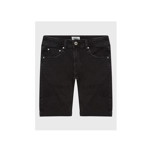 Pepe Jeans Szorty jeansowe Becket Short PB800692XR0 Czarny Slim Fit ze sklepu MODIVO w kategorii Spodenki chłopięce - zdjęcie 168545660