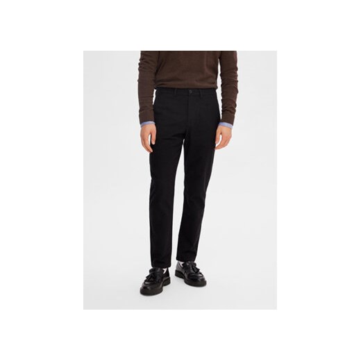 Selected Homme Chinosy 16090139 Czarny Slim Fit ze sklepu MODIVO w kategorii Spodnie męskie - zdjęcie 168545773