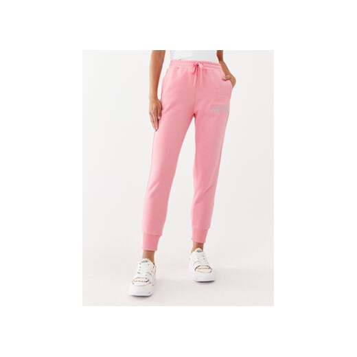 Versace Jeans Couture Spodnie dresowe 73HAAT01 Różowy Regular Fit ze sklepu MODIVO w kategorii Spodnie damskie - zdjęcie 168546082