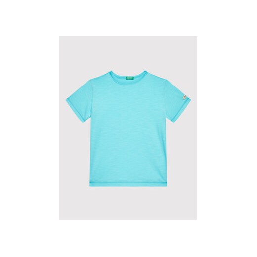 United Colors Of Benetton T-Shirt 3MM5C103W Niebieski Regular Fit ze sklepu MODIVO w kategorii T-shirty chłopięce - zdjęcie 168546382
