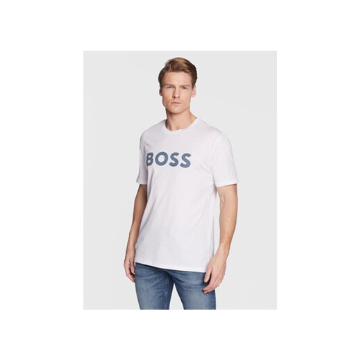 Boss T-Shirt Thinking 1 50481923 Biały Regular Fit ze sklepu MODIVO w kategorii T-shirty męskie - zdjęcie 168546510