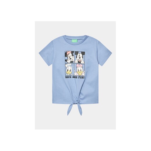 United Colors Of Benetton T-Shirt 3096G10B1 Niebieski Regular Fit ze sklepu MODIVO w kategorii Bluzki dziewczęce - zdjęcie 168547181