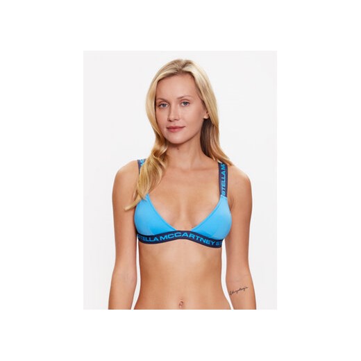 Stella McCartney Góra od bikini Logo Classic S7BY81890.45612 Niebieski ze sklepu MODIVO w kategorii Stroje kąpielowe - zdjęcie 168547191