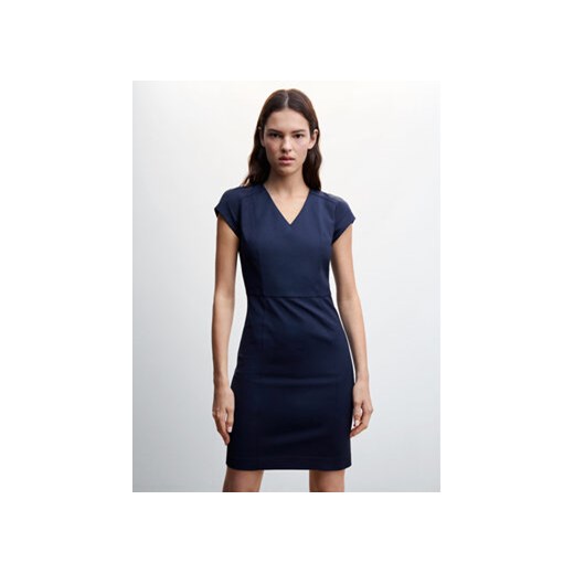 Mango Sukienka codzienna Cofi 47040259 Granatowy Slim Fit Mango L okazyjna cena MODIVO