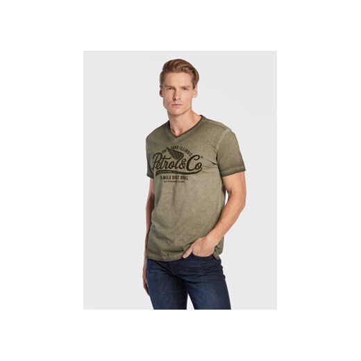 Petrol Industries T-Shirt M-3020-TSV606 Zielony Regular Fit ze sklepu MODIVO w kategorii T-shirty męskie - zdjęcie 168547233