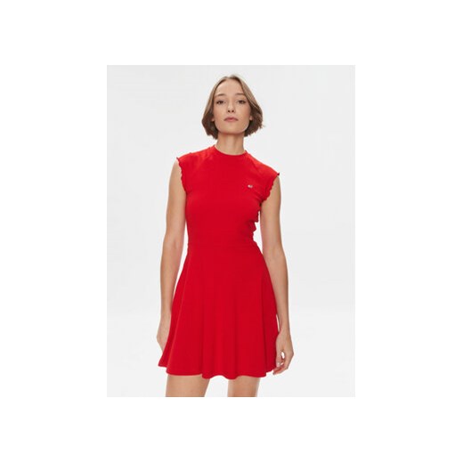 Tommy Jeans Sukienka codzienna Babylock DW0DW17928 Czerwony Regular Fit ze sklepu MODIVO w kategorii Sukienki - zdjęcie 168547281