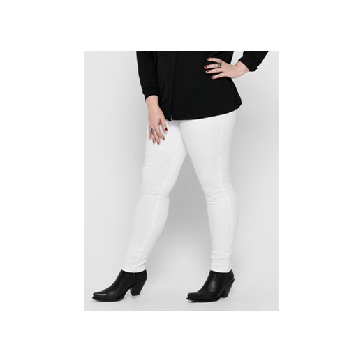 ONLY Carmakoma Jeansy 15197368 Biały Skinny Fit ze sklepu MODIVO w kategorii Jeansy damskie - zdjęcie 168547931