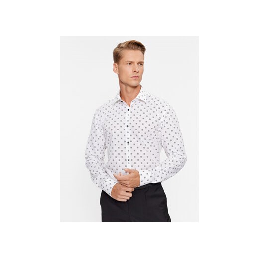 Hugo Koszula Kenno 50500961 Biały Slim Fit ze sklepu MODIVO w kategorii Koszule męskie - zdjęcie 168548001