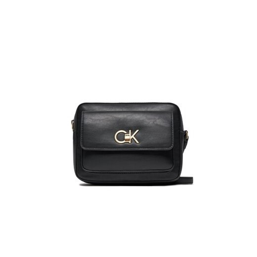 Calvin Klein Torebka Re-Lock Camera Bag W/Flap K60K611083 Czarny ze sklepu MODIVO w kategorii Listonoszki - zdjęcie 168548304