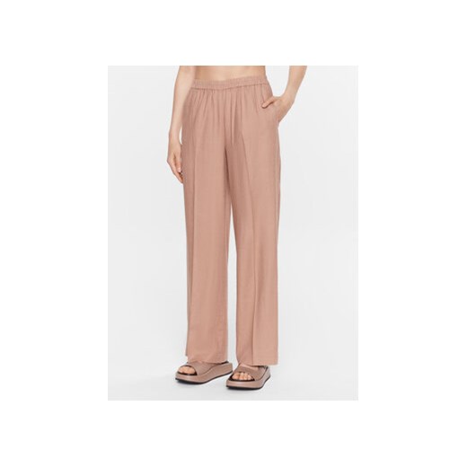 Sisley Spodnie materiałowe 484QLF03U Beżowy Regular Fit ze sklepu MODIVO w kategorii Spodnie damskie - zdjęcie 168548412