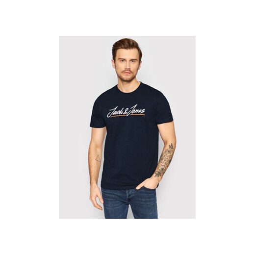 Jack&Jones T-Shirt Tons 12205107 Granatowy Regular Fit ze sklepu MODIVO w kategorii T-shirty męskie - zdjęcie 168549004