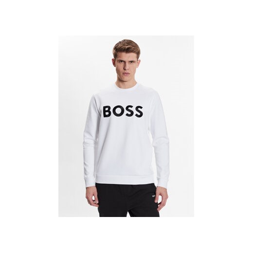 Boss Bluza 50482898 Biały Relaxed Fit ze sklepu MODIVO w kategorii Bluzy męskie - zdjęcie 168550022
