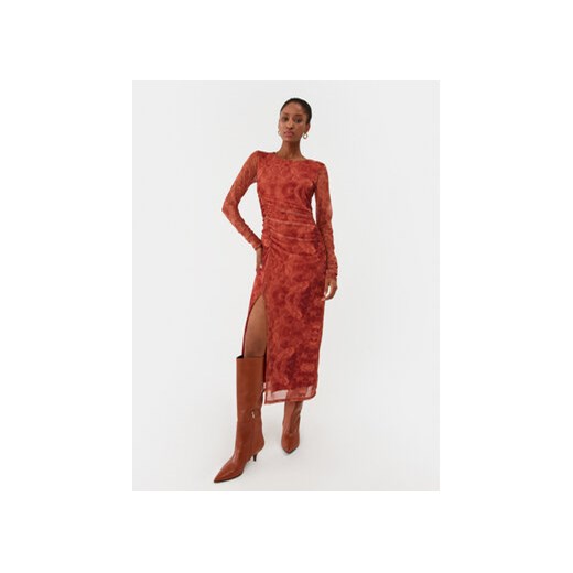 Sisley Sukienka codzienna 4XAFLV04E Czerwony Slim Fit Sisley M MODIVO promocja