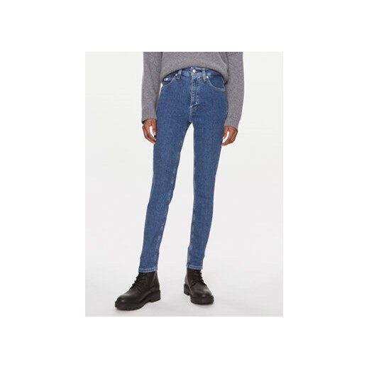 Calvin Klein Jeans Jeansy J20J221585 Niebieski Skinny Fit ze sklepu MODIVO w kategorii Jeansy damskie - zdjęcie 168550332