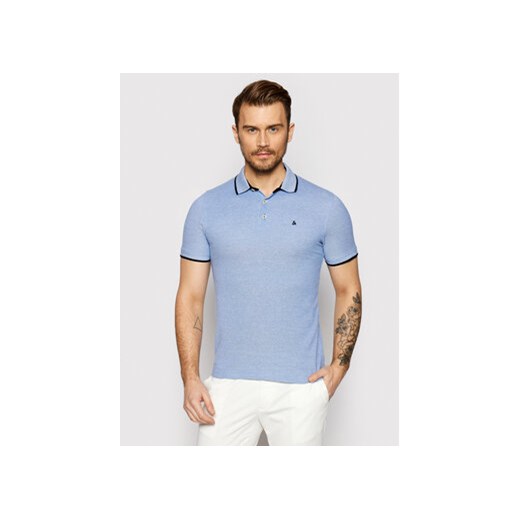 Jack&Jones Polo Paulos 12136668 Niebieski Slim Fit ze sklepu MODIVO w kategorii T-shirty męskie - zdjęcie 168550442