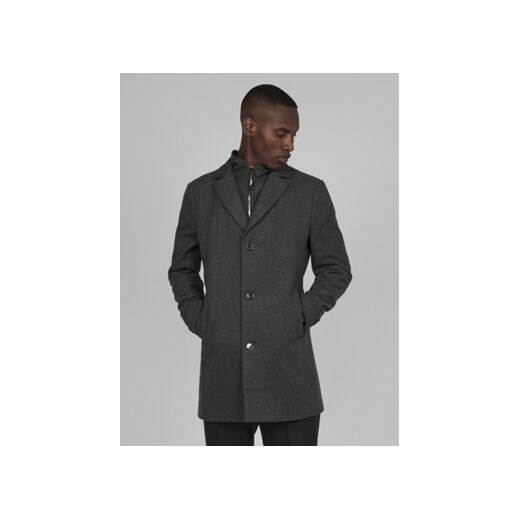 Matinique Płaszcz wełniany 30206267 Szary Regular Fit ze sklepu MODIVO w kategorii Płaszcze męskie - zdjęcie 168550984