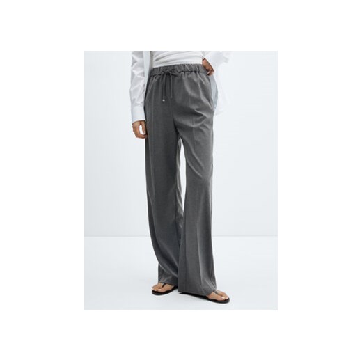 Mango Spodnie materiałowe Lazy 57026717 Szary Wide Leg ze sklepu MODIVO w kategorii Spodnie damskie - zdjęcie 168551142
