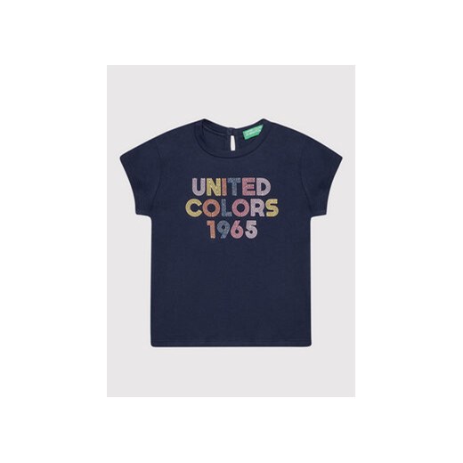 United Colors Of Benetton T-Shirt 3I1XC1527 Granatowy Regular Fit ze sklepu MODIVO w kategorii Koszulki niemowlęce - zdjęcie 168551390