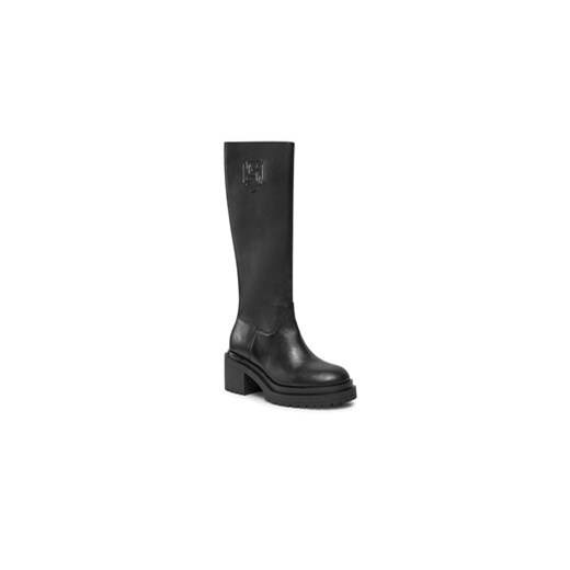 DKNY Botki Paloma Logo K3324785 Czarny 38_5 MODIVO wyprzedaż