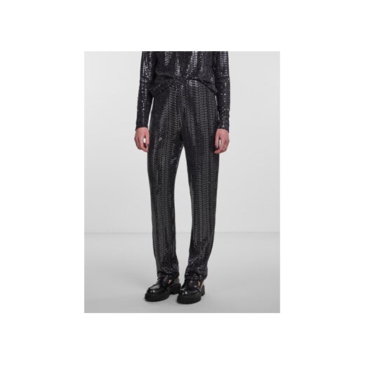 Pieces Spodnie materiałowe 17143896 Czarny Straight Fit ze sklepu MODIVO w kategorii Spodnie damskie - zdjęcie 168551652