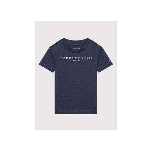 Tommy Hilfiger T-Shirt Baby Essential KN0KN01487 Granatowy Regular Fit ze sklepu MODIVO w kategorii Koszulki niemowlęce - zdjęcie 168551693