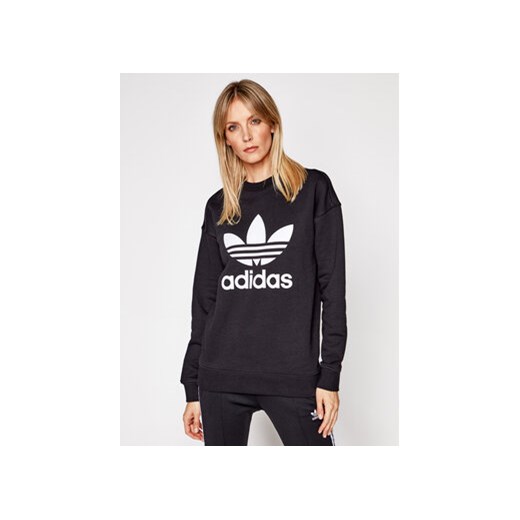 adidas Bluza Trefoil Crew FM3272 Czarny Regular Fit 30 MODIVO