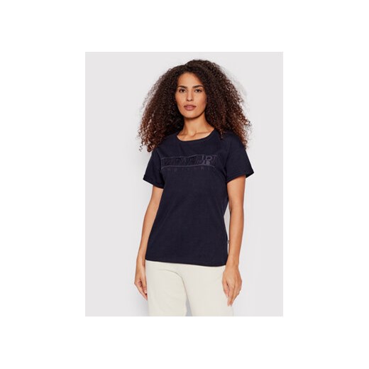 Napapijri T-Shirt Serber N0YIXM Granatowy Regular Fit ze sklepu MODIVO w kategorii Bluzki damskie - zdjęcie 168552513